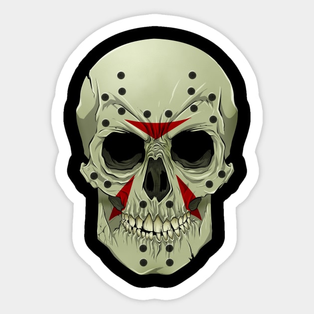 Jason Skull Sticker by richardsimpsonart